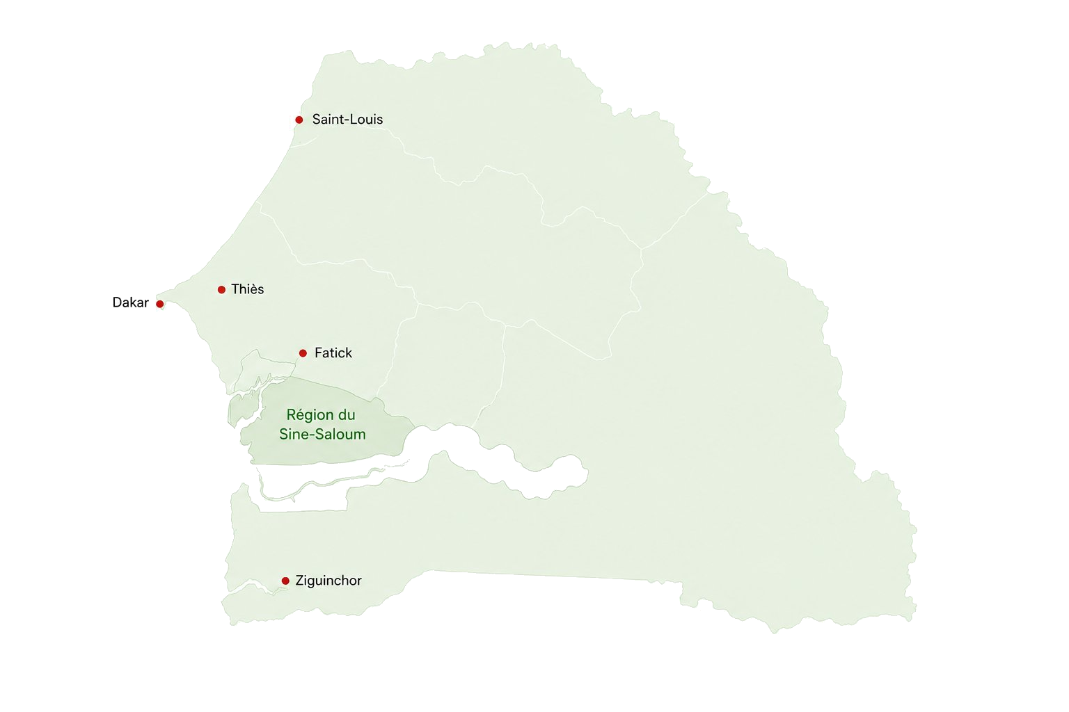 Carte du Sénégal